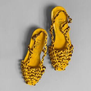 B. Altman 1970s Yellow Women's Sandals